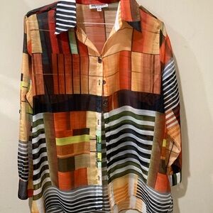 Colorful Sheet Button-Up Shirt